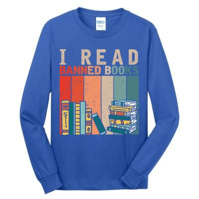 I Read Banned Books Reader Bookworm Gift Tall Long Sleeve T-Shirt