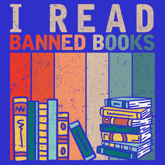 I Read Banned Books Reader Bookworm Gift Pom Pom 12in Knit Beanie