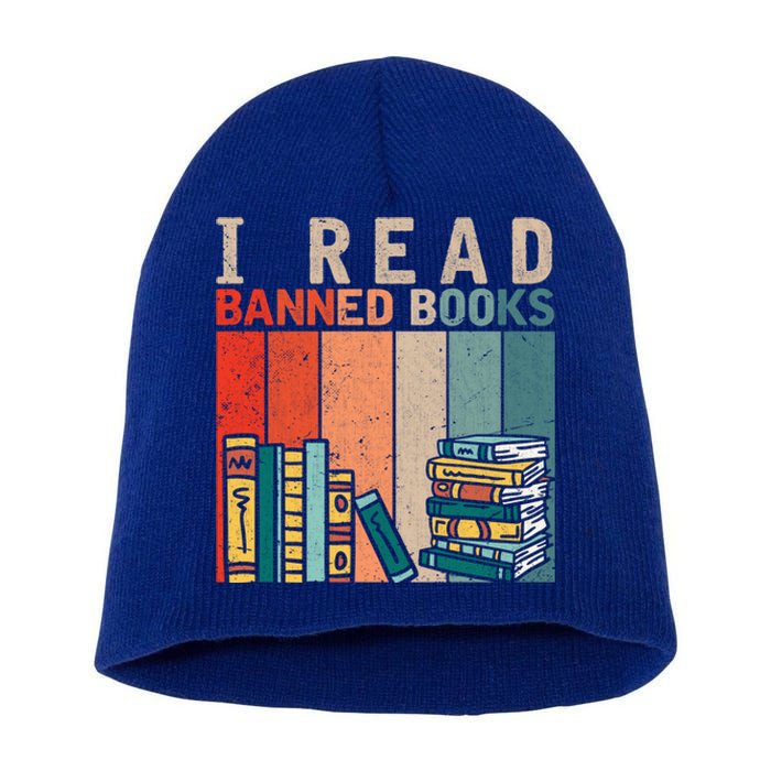 I Read Banned Books Reader Bookworm Gift Short Acrylic Beanie