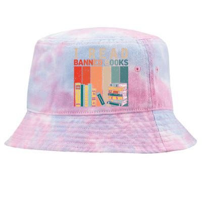 I Read Banned Books Reader Bookworm Gift Tie-Dyed Bucket Hat