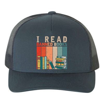 I Read Banned Books Reader Bookworm Gift Yupoong Adult 5-Panel Trucker Hat