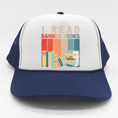 I Read Banned Books Reader Bookworm Gift Trucker Hat