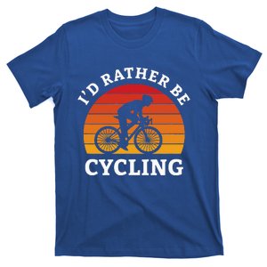 Id Rather Be Cycling Cycologist Biking Racing Bicycle MTB T-Shirt