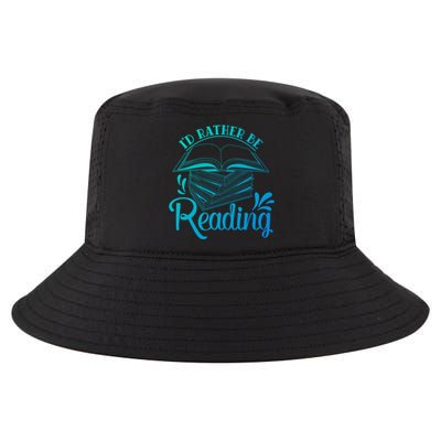 Id Rather Be Reading Book Lover Pile Of Books Gift Cool Comfort Performance Bucket Hat