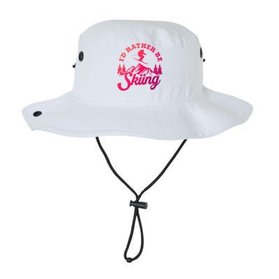 Id Rather Be Skiing Ski Skier Mountain Gift Legacy Cool Fit Booney Bucket Hat