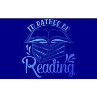 Id Rather Be Reading Book Lover Pile Of Books Gift Bumper Sticker