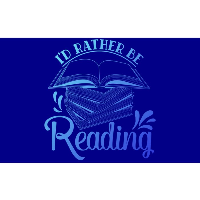 Id Rather Be Reading Book Lover Pile Of Books Gift Bumper Sticker