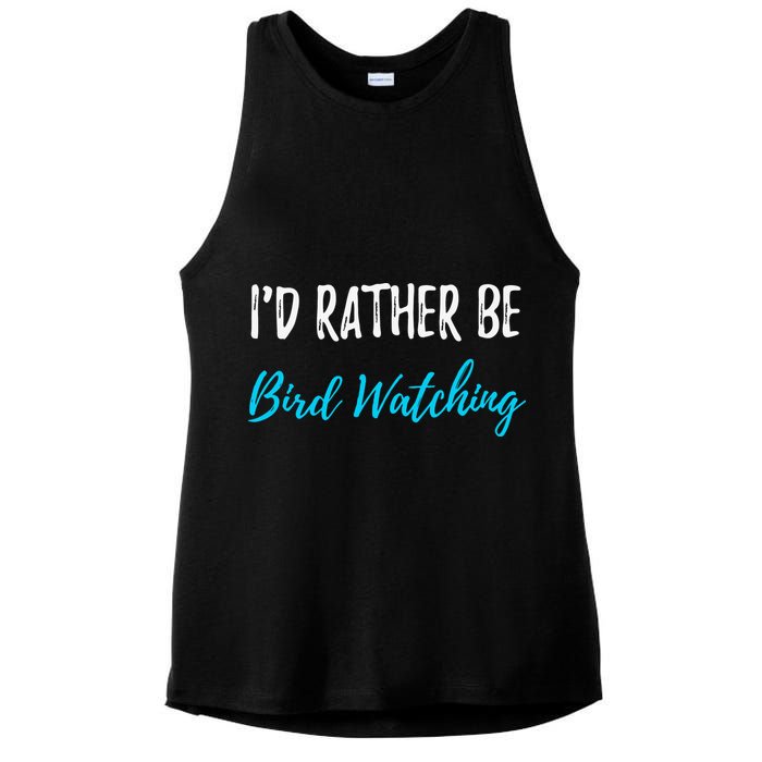 I'd Rather Be Bird Watching Funny Bird Watcher Gift Ladies PosiCharge Tri-Blend Wicking Tank