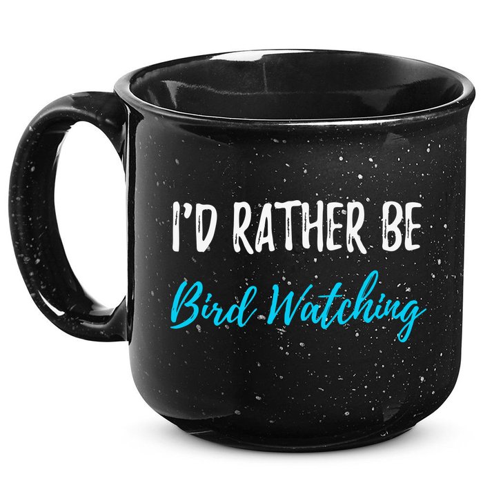 I'd Rather Be Bird Watching Funny Bird Watcher Gift 15oz Campfire Ceramic Mug