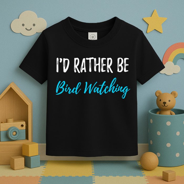 I'd Rather Be Bird Watching Funny Bird Watcher Gift Toddler T-Shirt