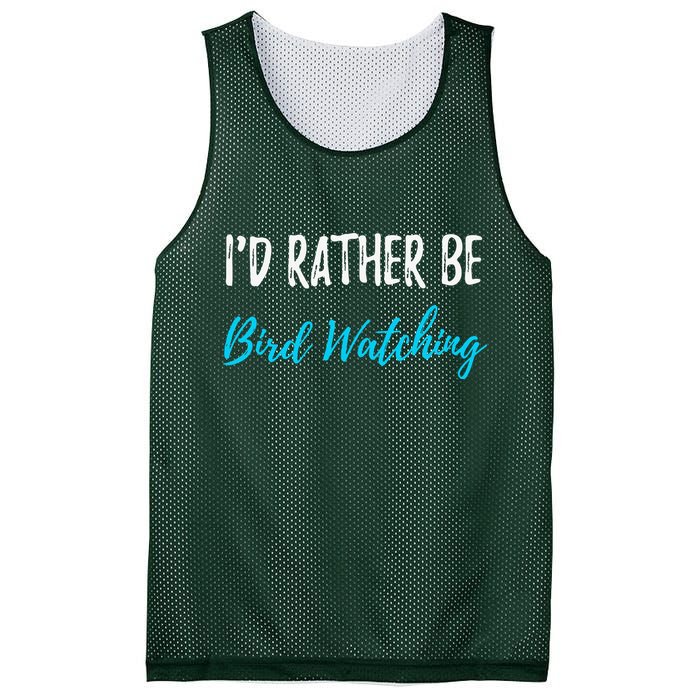 I'd Rather Be Bird Watching Funny Bird Watcher Gift Mesh Reversible Basketball Jersey Tank