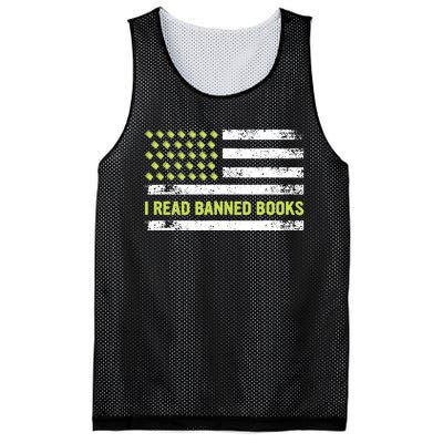 I Read Banned Books Retro Usa Flag Reading Librarian Reader Mesh Reversible Basketball Jersey Tank