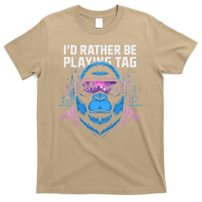 Id Rather Be Playing Tag VR Gaming T-Shirt