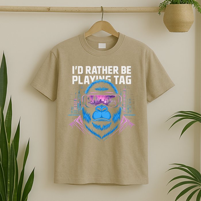 Id Rather Be Playing Tag VR Gaming T-Shirt