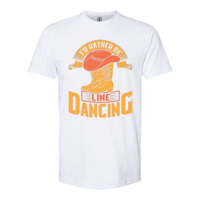 I'd Rather Be Line Dancing Western Softstyle® CVC T-Shirt