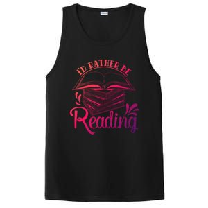 Id Rather Be Reading Book Lover Pile Of Books Gift PosiCharge Competitor Tank