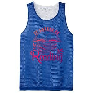 Id Rather Be Reading Book Lover Pile Of Books Gift Mesh Reversible Basketball Jersey Tank