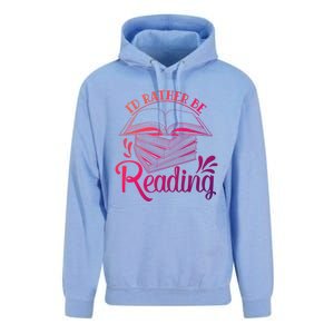 Id Rather Be Reading Book Lover Pile Of Books Gift Unisex Surf Hoodie