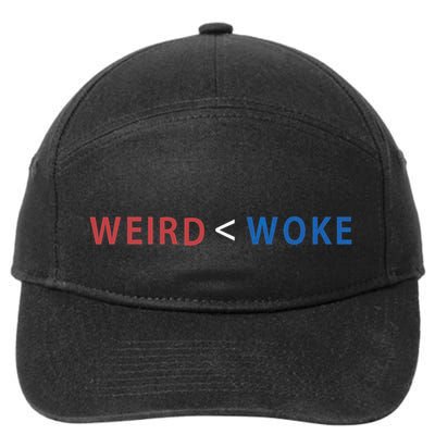 ID Rather Be Woke Than Weird Funny Political 7-Panel Snapback Hat