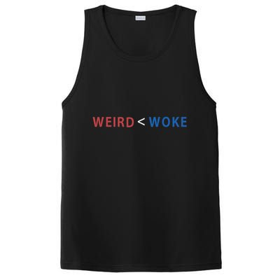 ID Rather Be Woke Than Weird Funny Political PosiCharge Competitor Tank
