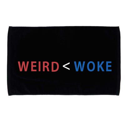 ID Rather Be Woke Than Weird Funny Political Microfiber Hand Towel
