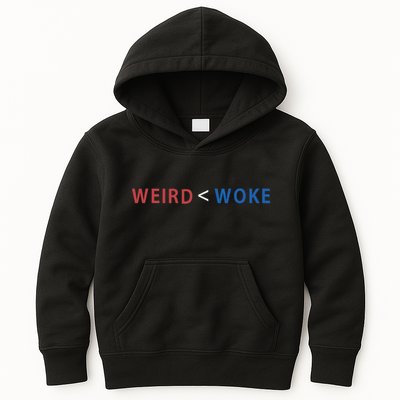 ID Rather Be Woke Than Weird Funny Political Kids Hoodie