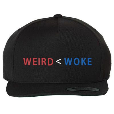 ID Rather Be Woke Than Weird Funny Political Wool Snapback Cap