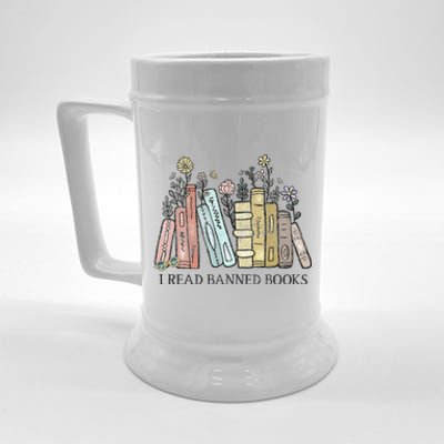 I Read Banned Books Lovers Vintage Funny Book Readers Beer Stein