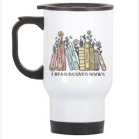 I Read Banned Books Lovers Vintage Funny Book Readers Stainless Steel Travel Mug