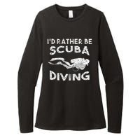 ID Rather Be Scuba Diving Design For Women Scuba Diver Womens CVC Long Sleeve Shirt