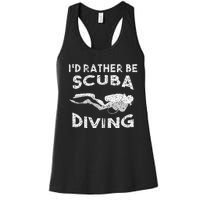 ID Rather Be Scuba Diving Design For Women Scuba Diver Women's Racerback Tank