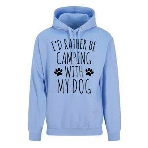 Id Rather Be Camping With My Dog Gift Unisex Surf Hoodie