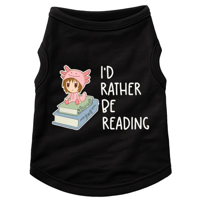 Id Rather Be Reading Bookaholic Book Nerd Booktrovert Book Gift Doggie Tank