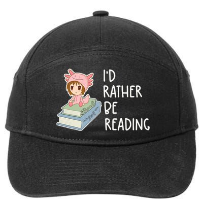 Id Rather Be Reading Bookaholic Book Nerd Booktrovert Book Gift 7-Panel Snapback Hat