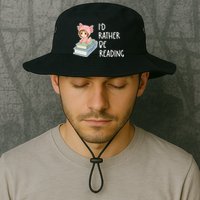 Id Rather Be Reading Bookaholic Book Nerd Booktrovert Book Gift Bucket Hat