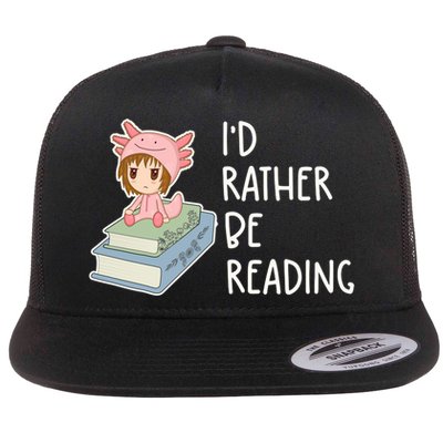 Id Rather Be Reading Bookaholic Book Nerd Booktrovert Book Gift Flatbill Hat