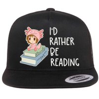Id Rather Be Reading Bookaholic Book Nerd Booktrovert Book Gift Flatbill Hat