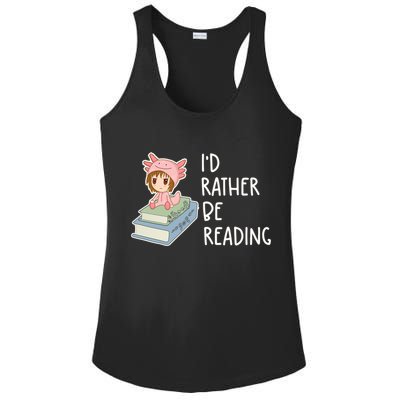 Id Rather Be Reading Bookaholic Book Nerd Booktrovert Book Gift Ladies PosiCharge Competitor Racerback Tank