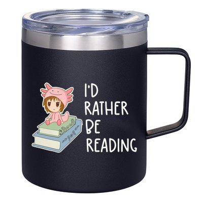 Id Rather Be Reading Bookaholic Book Nerd Booktrovert Book Gift 12oz Stainless Steel Coffee Mug