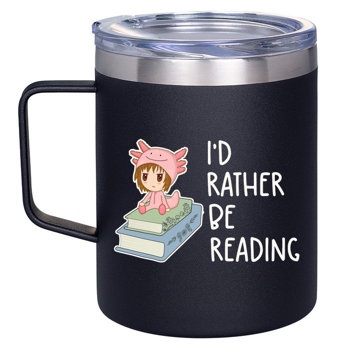 Id Rather Be Reading Bookaholic Book Nerd Booktrovert Book Gift 12oz Stainless Steel Coffee Mug