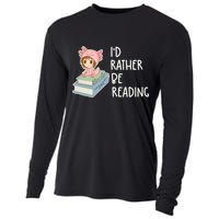 Id Rather Be Reading Bookaholic Book Nerd Booktrovert Book Gift Cooling Performance Long Sleeve Crew