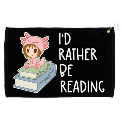 Id Rather Be Reading Bookaholic Book Nerd Booktrovert Book Gift Grommeted Golf Towel