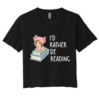 Id Rather Be Reading Bookaholic Book Nerd Booktrovert Book Gift Crop Top