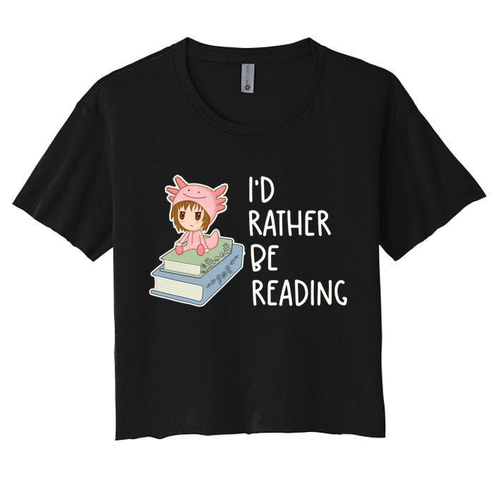 Id Rather Be Reading Bookaholic Book Nerd Booktrovert Book Gift Crop Top