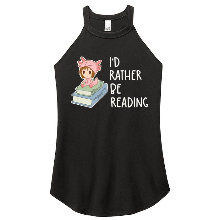 Id Rather Be Reading Bookaholic Book Nerd Booktrovert Book Gift Women's Perfect Tri Rocker Tank