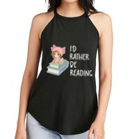 Id Rather Be Reading Bookaholic Book Nerd Booktrovert Book Gift Women's Perfect Tri Rocker Tank