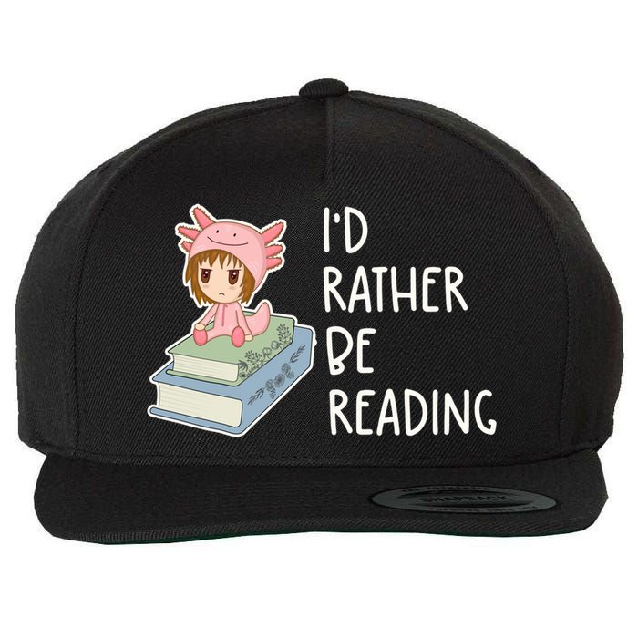 Id Rather Be Reading Bookaholic Book Nerd Booktrovert Book Gift Wool Snapback Cap