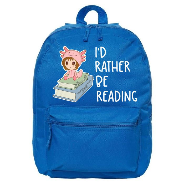Id Rather Be Reading Bookaholic Book Nerd Booktrovert Book Gift 16 in Basic Backpack