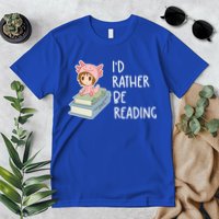 Id Rather Be Reading Bookaholic Book Nerd Booktrovert Book Gift Premium T-Shirt