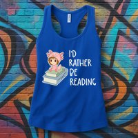 Id Rather Be Reading Bookaholic Book Nerd Booktrovert Book Gift Womens Tank Top